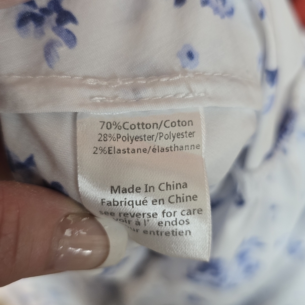 Caroline Constas Gianna Smocked Puff Sleeve Maxi Dress Blue Spot Floral Size XL - Picture 13 of 14